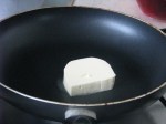 Melt a nice chunk of butter to fry the cabbage rolls.